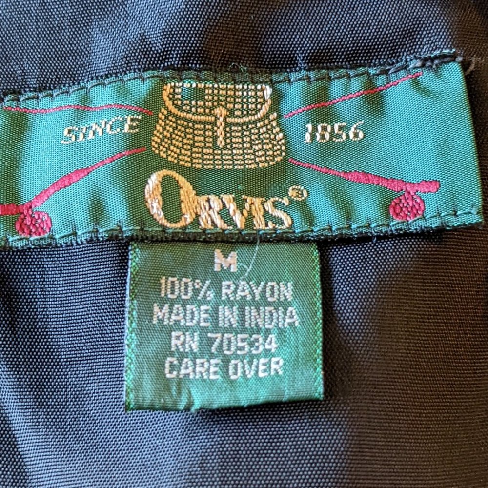 Orvis Rayon Velvet Embroidered Vest - Picture 8 of 9